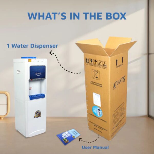ATLANTIS PRIME (Hot, Normal & Cold ) Water Dispenser with Cooling Cabinet (Small Fridge)- 3 Taps - Image 2