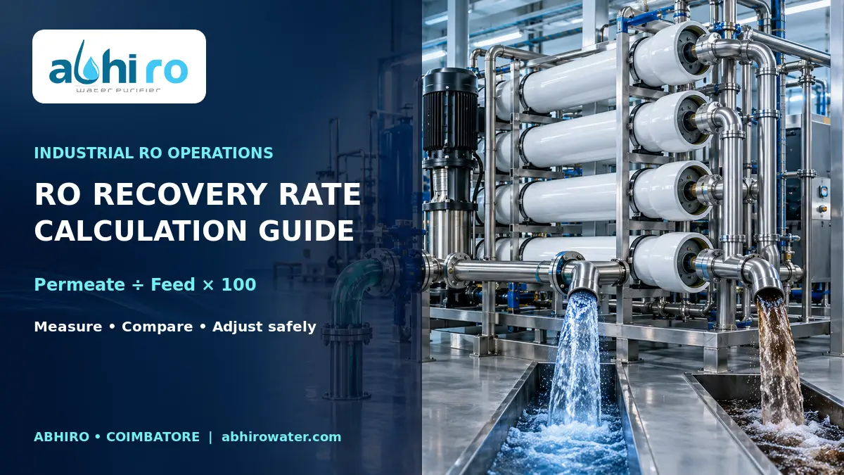 Read more about the article Industrial RO Recovery Rate: How to Calculate and Improve It Safely