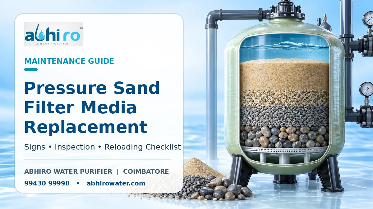 Read more about the article Pressure Sand Filter Media Replacement: Signs and Checklist